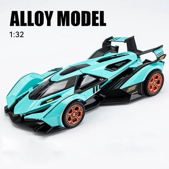 1:32 Lambor V12 Vision GT Gran Turismo Supercar Alloy Model Car Diecast Sound & Light Toys Children Vehicle Gifts For Kids