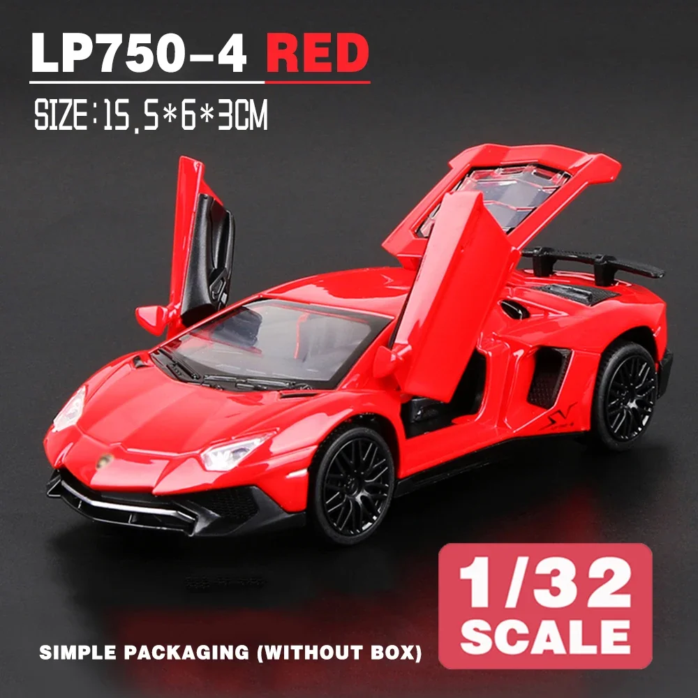 1:32 Lamborghini Aventador LP750-4 LP770-4 Metal Diecast Alloy Kids Toy Cars Models Trucks For Boys Toys Vehicles Collection
