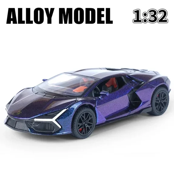 1:32 Lamborghini Revuelto Alloy Diecast Model Car Sound Light Children Toys Collection Hobbies Gifts With Boys Kids Present A893