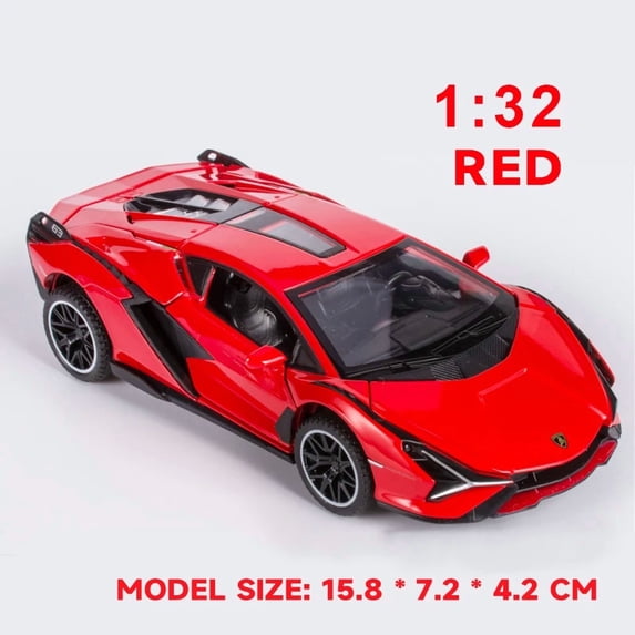 1:32 Lamborghinis Sian FKP37 Car Alloy Sports Car Model Diecast Sound Super Racing Lifting Tail Hot Car Wheel For Children Gifts