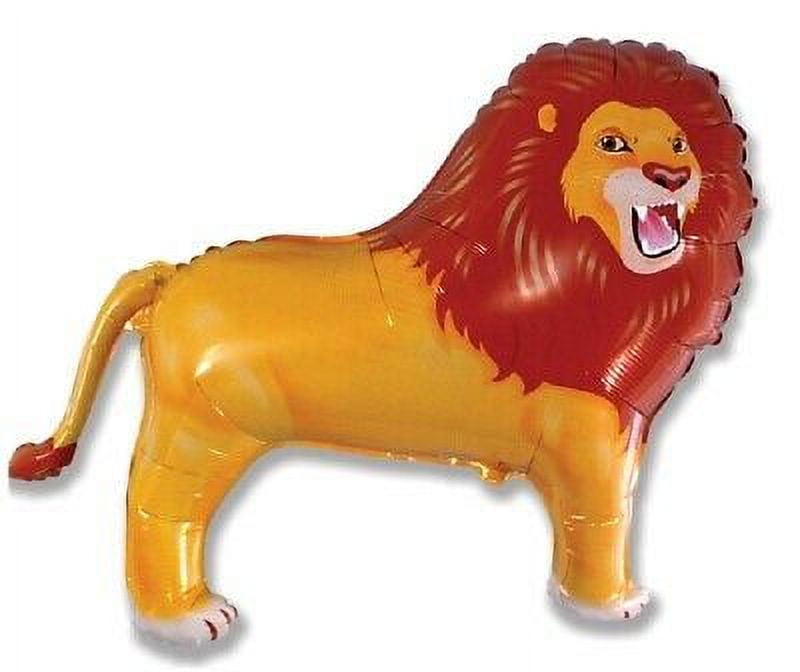 FLEXMETAL (1) 32" Lion King Animal Safari Jungle Zoo Party Mylar Foil Balloon