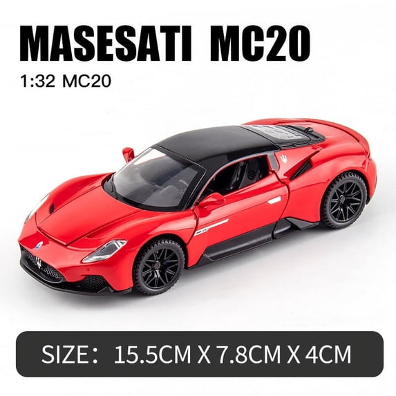 1:32 MC20 Coupe Alloy Sports Car Diecast Miniature Metal Car Simulation Sound & Light Toy Car For Boys Fast And Furious