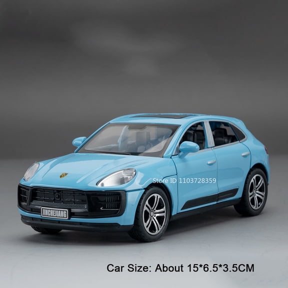 1:32 Macan Miniature Toy Car Models Alloy Diecast Supercars Sound Light Doors Opened Pull Back Birthday Gifts for Kids