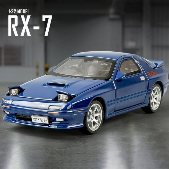 1:32 Mazda MX5 MX-5 Mazda RX7 Alloy Die Cast Toy Car Model Sound and Light Pull Back Children's Toy Collectibles Birthday gift