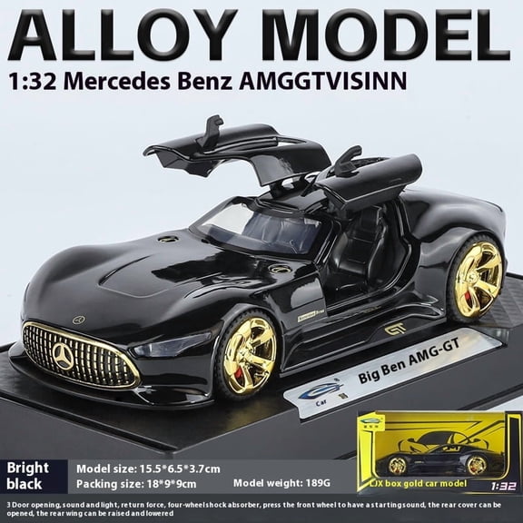 1:32 Mercedes Benz AMG Vision GT Supercar Alloy Diecast Car Model Sound And Light Classic Hobby Collectibles Gifts For Boyfriend