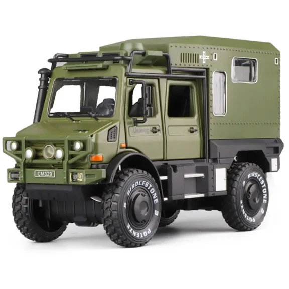 1: 32 Mercedes Benz Unimog Die Cast Metal Alloy Model Car Sound and Lighting Pullback Series Children's Toy Gifts
