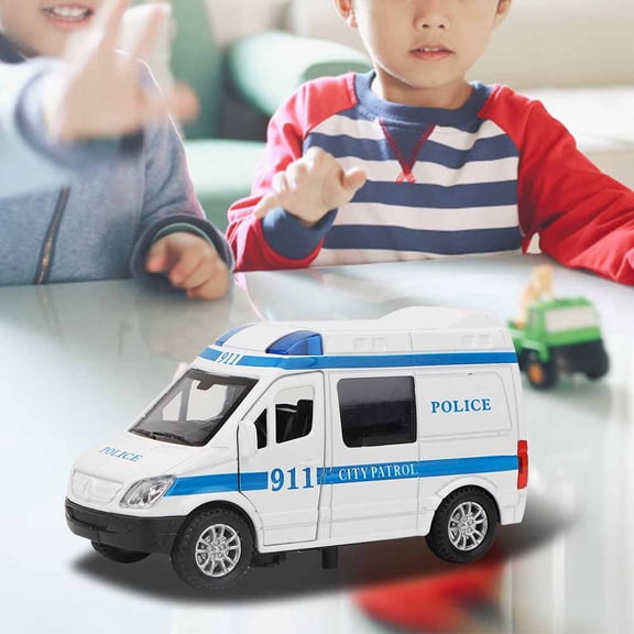 1:32 Mini Stimulation Alloy Ambulance Car Sound and Light Model Toy Vehicle Gift For Boy 3-6 Year Old