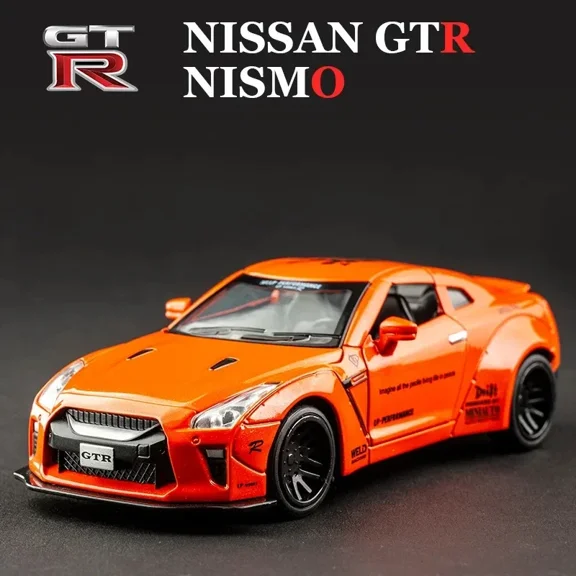 1:32 Nissan GTR Alloy Sports Car Model Diecast Metal Toy Vehicles Racing Car Model Sound and Light Collection Kids Gift A297