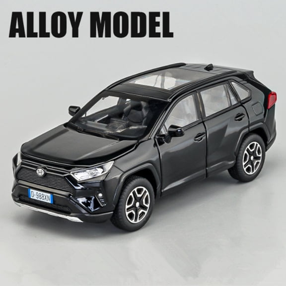 1:32 RAV4 SUV Alloy Car Model Diecast Metal Toy Off-road Vehicles Car Model Simulation Sound and Light Collection Childrens Gift