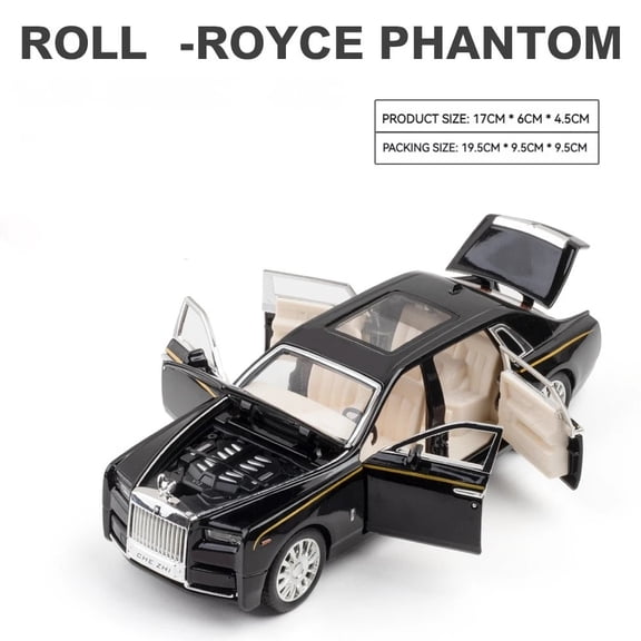 1:32 Rolls Royce Phantom Alloy Model Car Metal Diecast Simulation Trendy Toys Ornaments Decoration Display Birthday Gifts Friend
