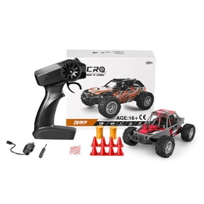 1/32 Scale 4WD RC Crawler, 2.4GHz Mini Off-Road Drift Car with Full Proportional Control & Metal Drive Shafts, Mini RC Model for Adults, RTR-Red