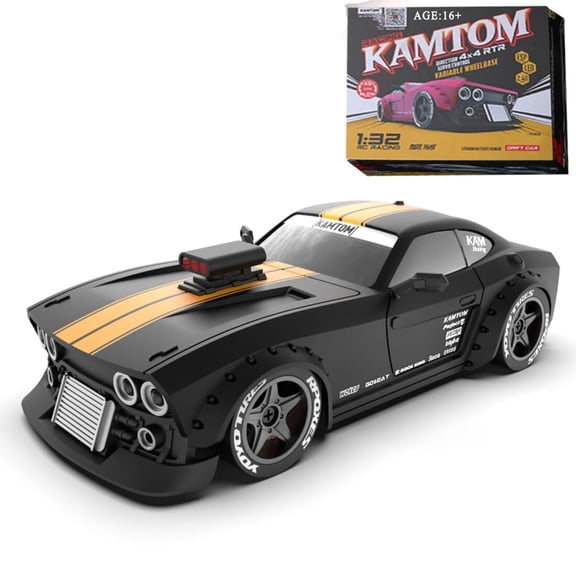 1/32 Scale 4WD RC Drift Car with LED Headlights - High Speed Racing Vehicle for Adults and Hobbyists, ESP Gyro Stability, Customizable Features