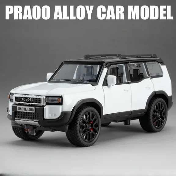 1:32 Scale Alloy Diecast SUV Car Toy with Open Doors, Sound & Light, Pull Back Action - Mini Vehicles for Toddlers, Kids Gift