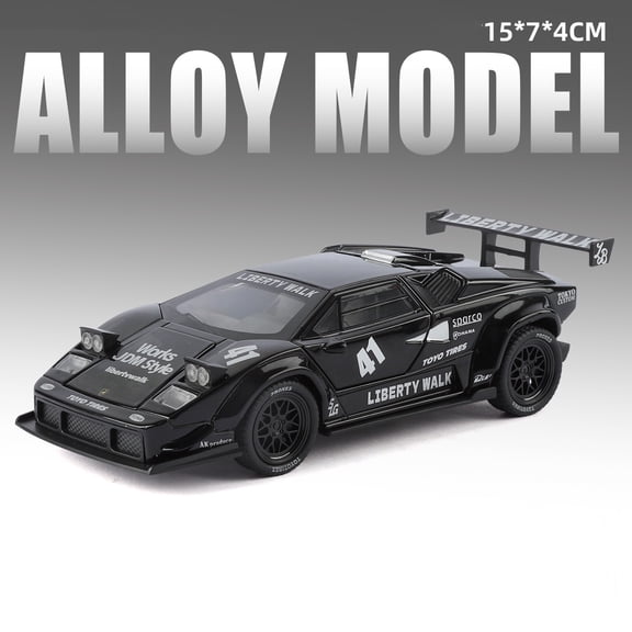 1:32 Scale Classic Sports Car Diecast Model, Alloy Vehicle with Light & Sound, Openable Doors