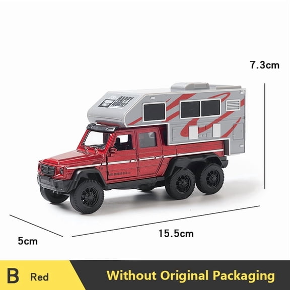 1:32 Scale Diecast RV Model, Classic Pull Back Motorhome Replica, Mini Metal Vehicle for Collection & Gifting