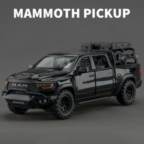 1:32 Scale Dodge RAM 1000 TRX Mammoth Pickup Diecast Car Model, Alloy Vehicle with Sound & Light, Pull Back Design for Collection, Decor & Holiday Gifts