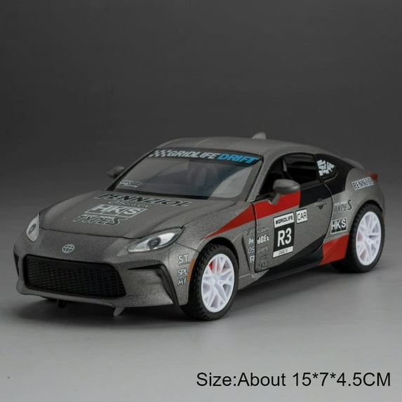 1:32 Scale GR86 Sports Car Model Toy Metal Diecast Pull Back Miniature Vehicle Sound Light Models Collection Gift Boy