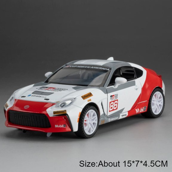 1:32 Scale GR86 Sports Car Model Toy Metal Diecast Pull Back Miniature Vehicle Sound Light Models Collection Gift Boy