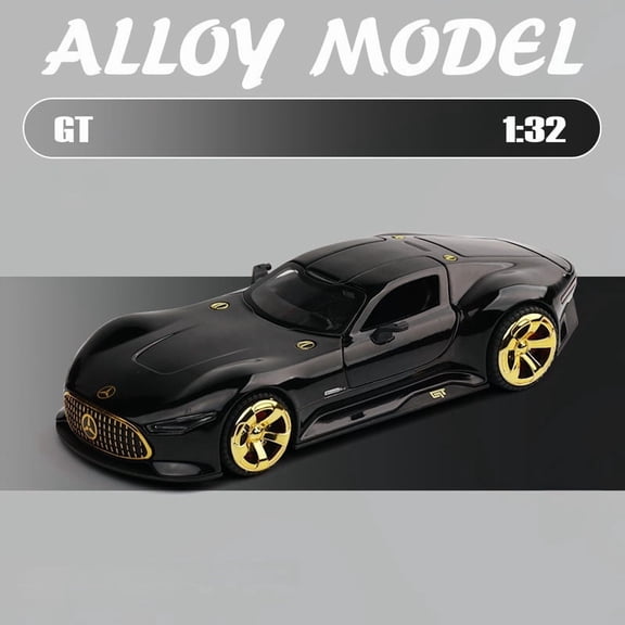 1:32 Scale GT Sports Car Alloy Diecast Model, High Simulation Metal Vehicle with Sound & Light Effects, Exquisite Mini Auto Replica, Desktop Ornament, Hobby Collection & Premium Gift for Boys and Gir