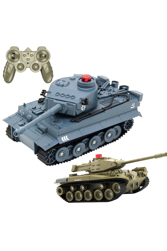 1/32 Scale RC Battle Tank Model 2.4G Remote Control Military Tactical Toy