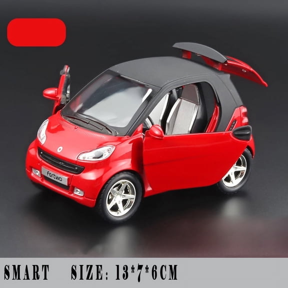 1:32 Smart Alloy Metal Diecast Car Model Mini GT Sound & Light Premium Desktop Ornaments Gifts For Boyfriend Boy