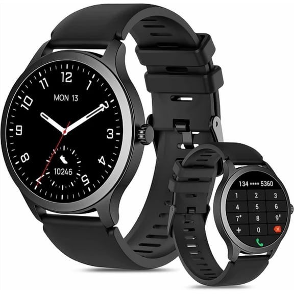 1.32" Smartwatch W/ Health Tracking, Bluetooth Calling, Waterproof, Black