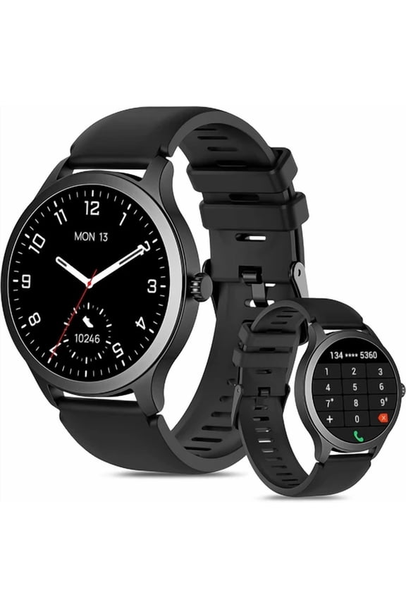 1.32" Smartwatch W/ Health Tracking, Bluetooth Calling, Waterproof, Black