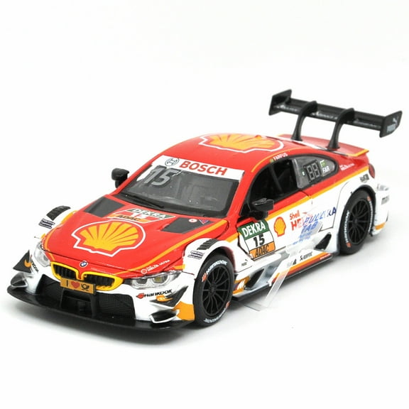 1: 32 Suitable for BMW M4 DTM Alloy Simulation Car Die Casting Model Dynamic Sound and Light Toy Series Collectibles Boy Birthday Gift