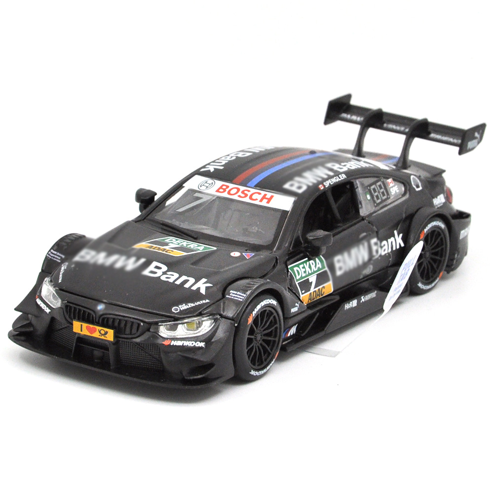 1: 32 Suitable for BMW M4 DTM Alloy Simulation Car Die Casting Model Dynamic Sound and Light Toy Series Collectibles Boy Birthday Gift