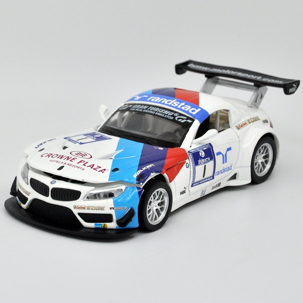 1: 32 Suitable for BMW Z4 GT3 Alloy Simulation Car Die Casting Model Dynamic Sound and Light Toy Series Collectibles Boy's Birthday Gift