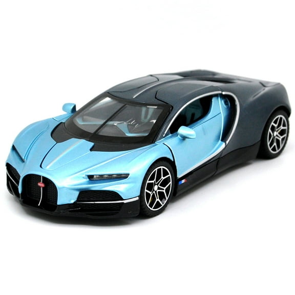 1: 32 Suitable for Bugatti Tourbillon Alloy Simulation Car Die Casting Model Dynamic Sound and Light Toy Series Collectibles Boy Birthday Gift
