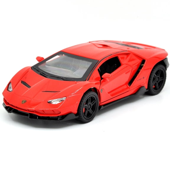 1: 32 Suitable for Lamborghini LP770-4 Alloy Simulation Car Die Casting Model Dynamic Sound and Light Toy Series Collectibles Boy's Birthday Gift