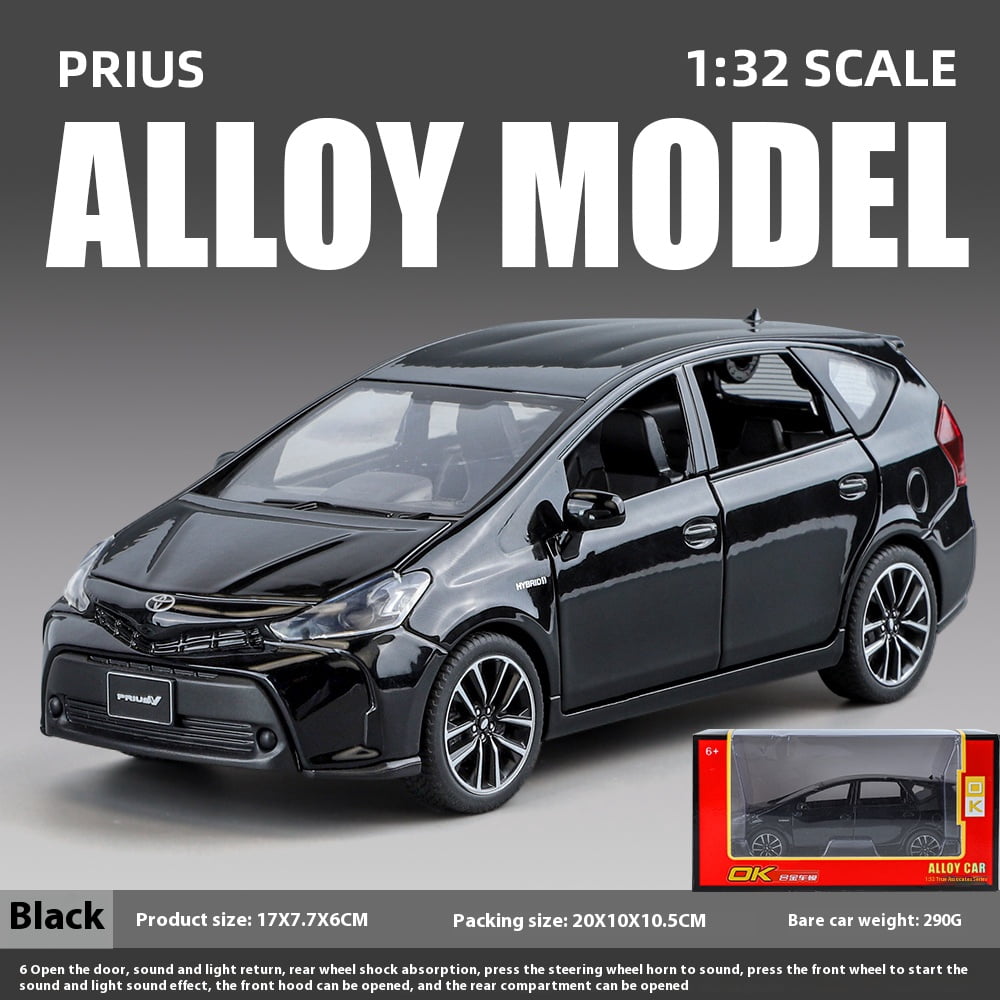1:32 TOYOTA PRIUS Alloy Car Toy Diecast Model Sound & Light Pull Back Toy Collect Display Ornament  Children Birthday Toy Gift