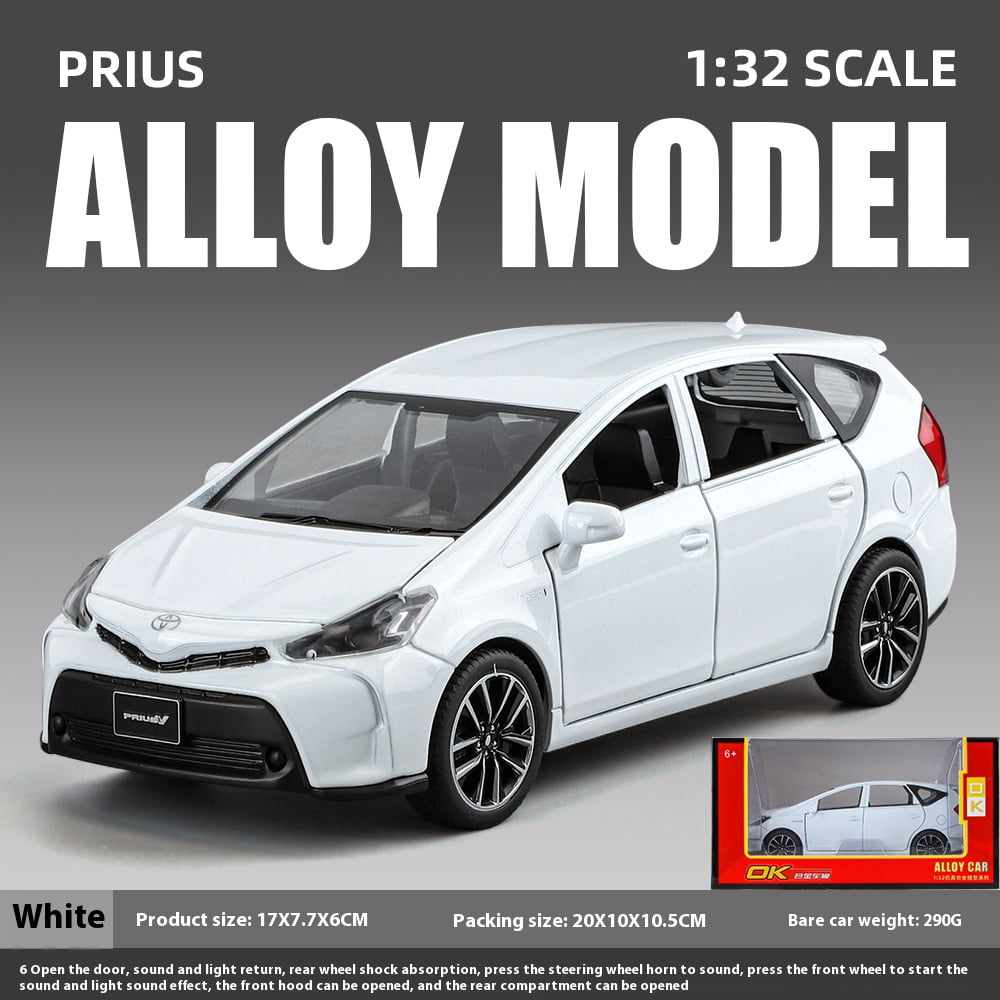 1:32 TOYOTA PRIUS Alloy Car Toy Diecast Metal Model Sound & Light Toy Computer Desktop Decorative Ornaments Children Toys Gifts