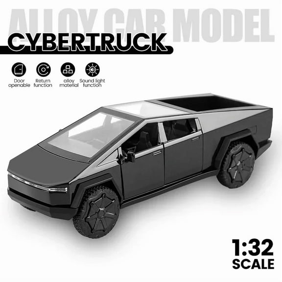 1:32 Cybertruck Pickup Alloy Car Model Diecasts Metal Toy Sound Light Vehicles Car Model Simulation Collection Kids Gifts