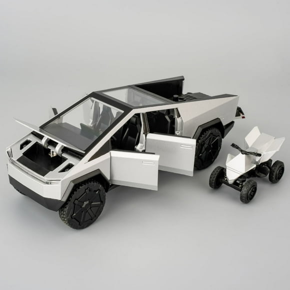 1:32 Tesla Pickup Truck Toy Cars, Diecast Pull Back Model Cars, Collection Vehicles, Kids Toy for Aged 3 and up, Gift Silver