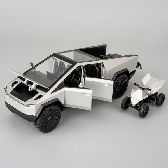 1:32 Pickup Truck Toy Cars, Diecast Pull Back Model Cars, Collection Vehicles, Kids Toy for Aged 3 and up, Gift Silver