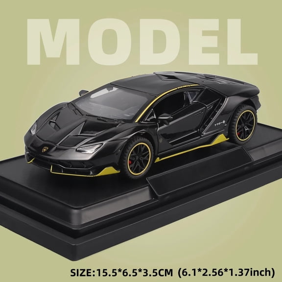1:32 Toy Cars Lambo Pagani Metal Model Car with Light and Sound Pull Back Toy Car for Boys Age 3 + Year Old