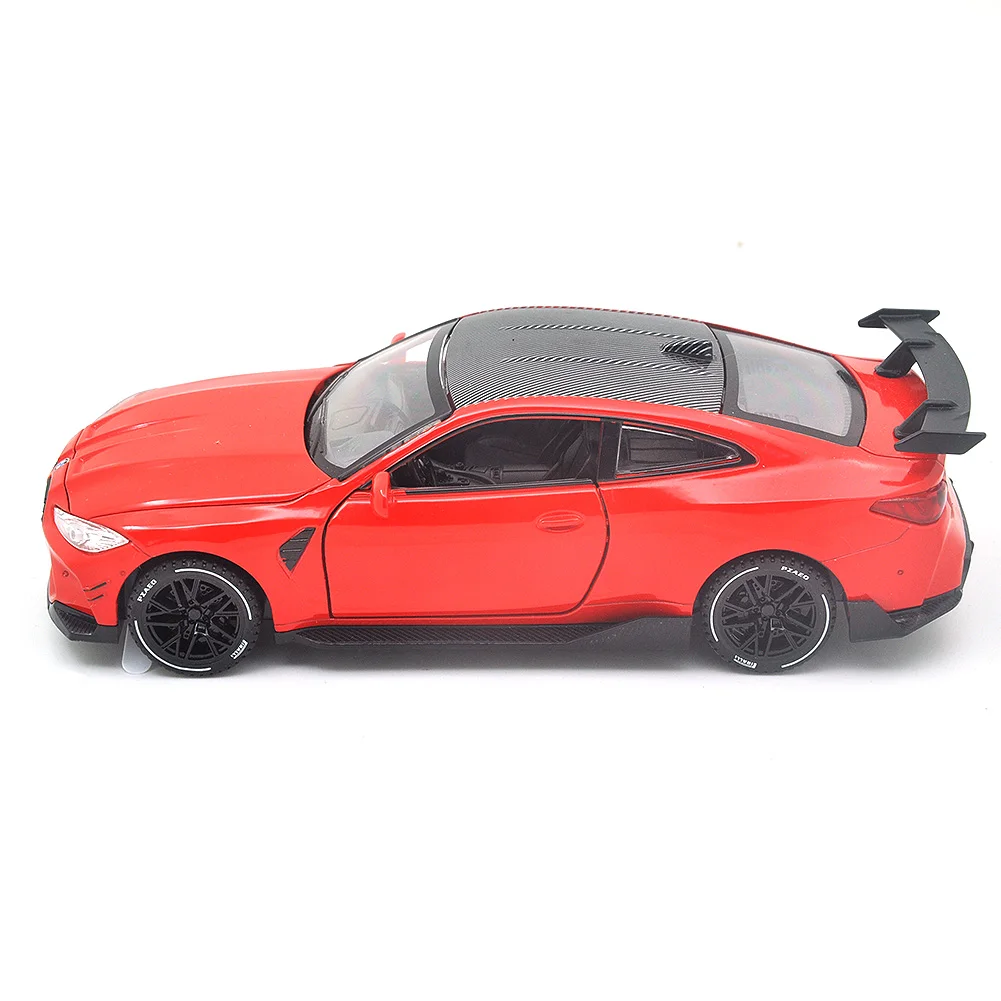 1: 32 is suitable for BMW M4 die-casting metal alloy models, car sound and light pull-back series children's toy gifts