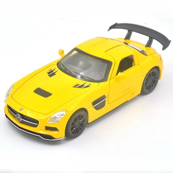 1: 32 is suitable for Mercedes AMG SLS die-casting metal alloy models, car sound and light pull-back series children's toy gifts