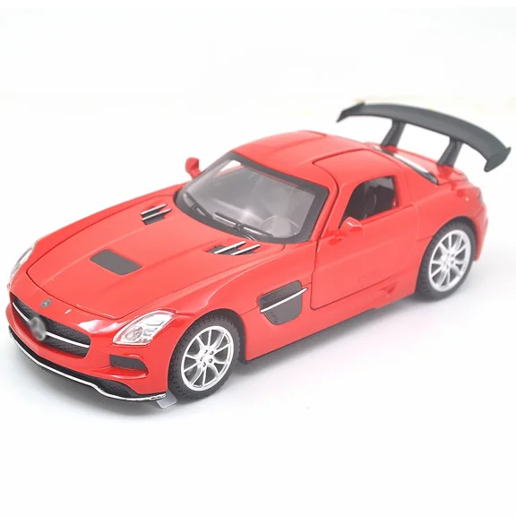 1: 32 is suitable for Mercedes AMG SLS die-casting metal alloy models, car sound and light pull-back series children's toy gifts