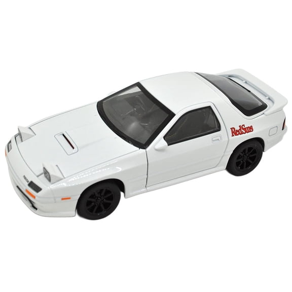 The 1:24 scale is suitable for Mazda RX7 alloy die-cast car models, equipped with openable doors, lights, sound and spring-back function. Boys' toy cars, children's birthday gift toy cars.