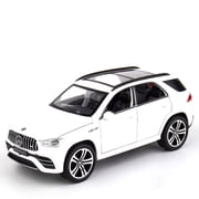 132 scale is suitable for Mercedes-Benz GLE63S alloy die-cast car models, equipped with openable doors, lights, sounds and a spring-back function. Boys toy cars, childrens birthday gift toy car
