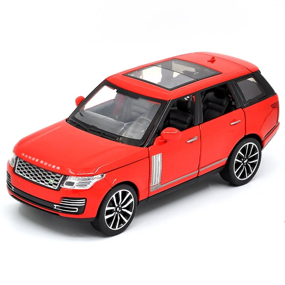 1: 32 is suitable for Land Rover Range Rover 50th Anniversary Edition alloy die-casting metal car model, with sound, light and rebound functions, children's toy car collection, boys' birthday gift