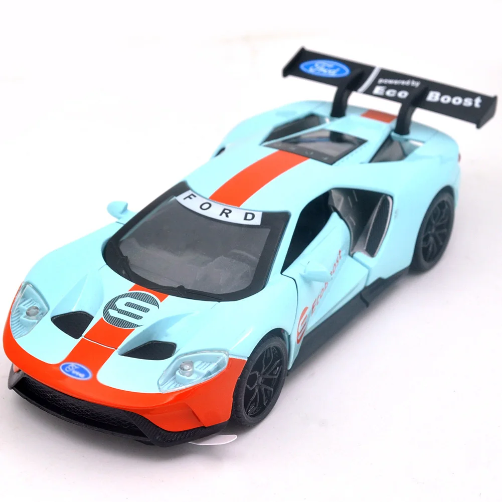 1/32 suitable for Ford GT40 die-casting metal alloy model car sound and light pull-back series children's toy gifts