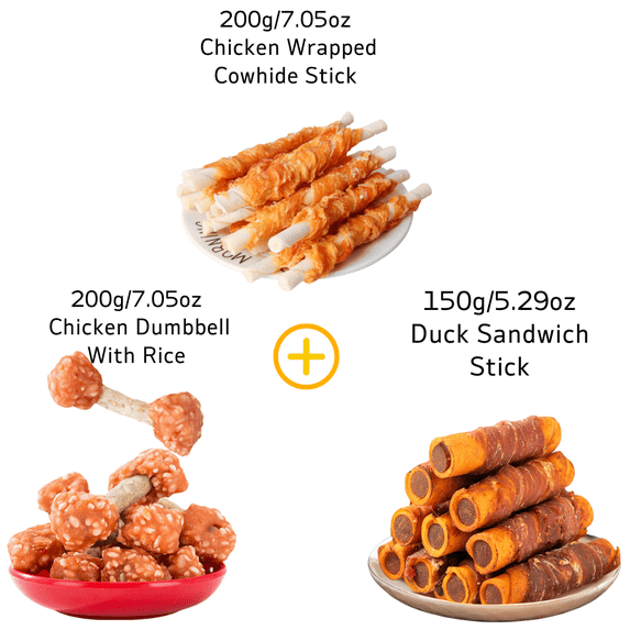 1.32LB/600g Mixed Flavor Series, Easily Digestible, Dog Chews Long Lasting, And High Protein, Low Fat, Perfect Training Reward Snack For Small, Medium and Large Dogs