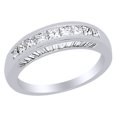 thumbnail image 1 of AFFY 1.33 Ct Princess Cut White Natural Diamond Anniversary Band Ring in 14k White Gold Ring Size - 14, 1 of 2