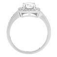 thumbnail image 1 of 1.335 ct Round Cut Moissanite Solitaire with Accents Engagement Ring for Women in 14K White Gold, 1 of 2