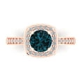 thumbnail image 1 of Clara Pucci 14K Rose Gold 1.33ct LondonBlueTopaz Solitaire with Accents, 1 of 8