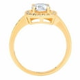 thumbnail image 1 of 1.335 ct Round Cut White Sapphire Halo Engagement Ring for Women in 14K Yellow Gold, 1 of 2